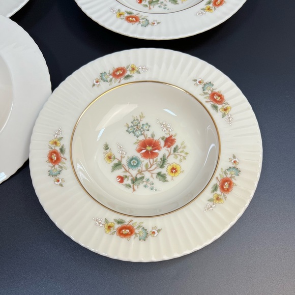LENOX  Temple Blossom Rim Soup Bowl Set of Four - Picture 6 of 11